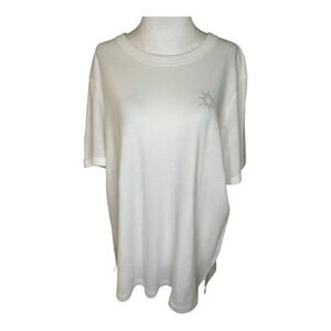 Offline By Aerie‎ White Crew Neck Graphic T-Shirt Size Medium Casual Jersey NWT